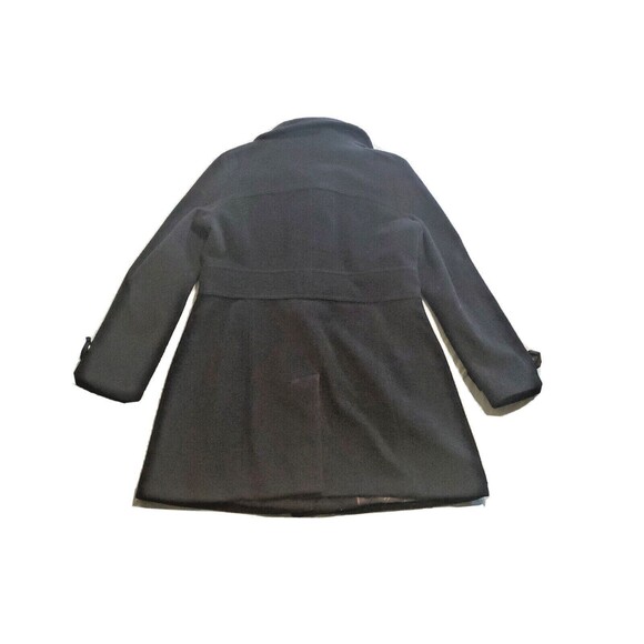 Cole Haan Signature Sz 12 Winter Coat Wool Blend Zipped Lined Pockets Black - Picture 2 of 8
